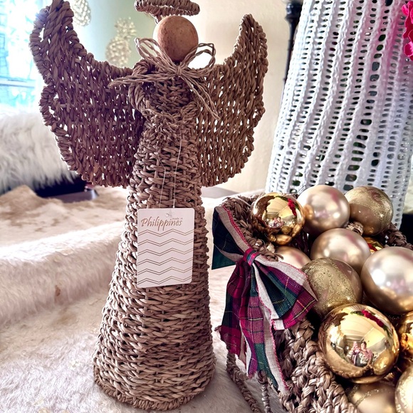 NWT! Sea Grass Hyacinth Christmas Angel Sleigh - Picture 2 of 6